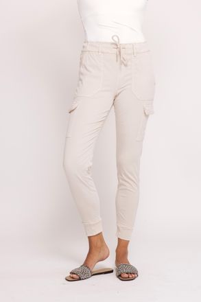 Zhrill Cargohose ZHRILL ZHDAISEY, Damen, Gr. XXL, N-Gr, sand, Web, Obermaterial: 67% Baumwolle, 30% Lyocell, 3% Elasthan, unifarben, Hosen Cargohose, mit ela