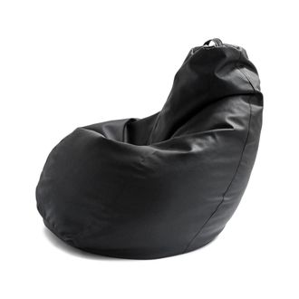 Talamo Italia Puf de ecopiel negro 70x70h110 cm