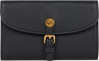 Etro Pony leren portemonnee - Zwart