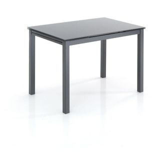 Oresteluchetta Oresteluchetta - Tavolo allungabile in vetro temprato grigio cm. H.76 x L.110 x P.70