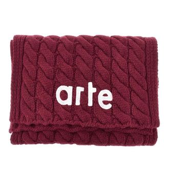 Arte Wool-blend scarf with logo embroidery Man One Size