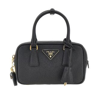 Prada Saffiano leather mini bowling bag Woman One Size