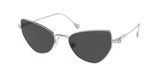 Swarovski Womens Metal With Crystal Sunglasses In Silver/dark Grey