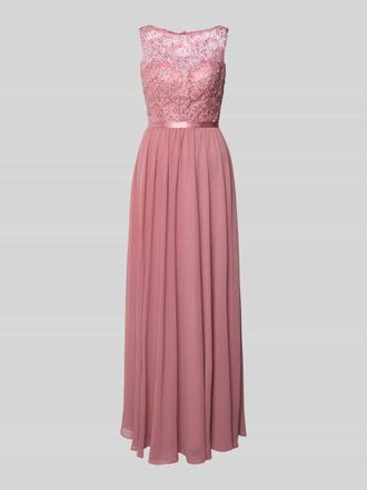 Luxuar Luxuar Abendkleid mit Paillettenbesatz in Mauve, Größe 36