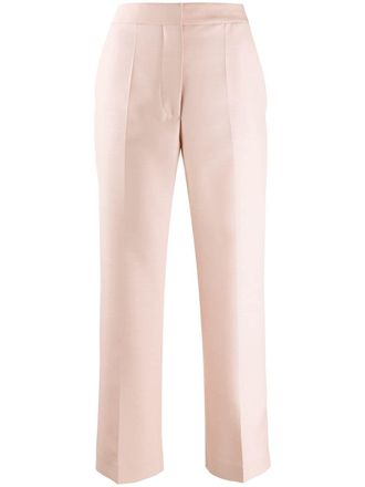 Stella McCartney Carlie cropped-fit trousers - women - Viscose/Wool - 36 - Pink