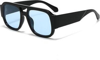 Generic Large Frame Vacation Mens Sunglasses Commuter Womens Sports Driving Sun Glasses(Blue)