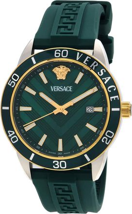 Versace Greca Urban Quartz Green Dial Mens Watch VEYCA0124