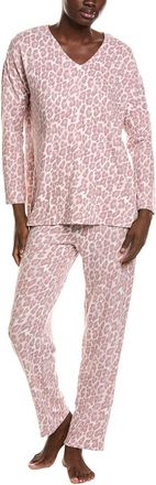 Natori 2pc Wild Instinct Printed Brushed Pajama Set