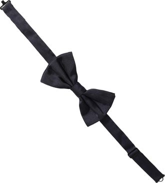 Dolce & Gabbana Silk Adjustable Neck Bow Tie - Navy