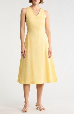 Boss Orange by Hugo Boss Daisco Sleeveless Midi Dress in Bright Yellow at Nordstrom Rack, Size 18 (Similar To 14W)