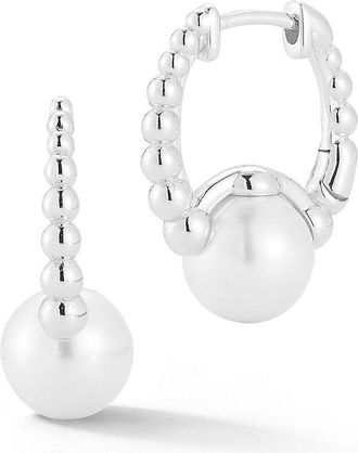 Glaze Jewelry Silver 8.5Mm Pearl Earrings