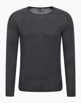 Mountain Warehouse Mens Mountain Warehouse Mens Merino Wool Thermal Top - Grey - Size: 38
