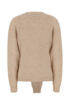 Des_Phemmes Womens Beige Stretch Nylon Blend Sweater Maglieria