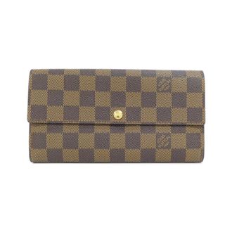 Louis Vuitton Brown Coated Canvas Long Wallet (Bi-Fold) (Pre-Owned)