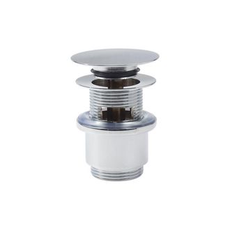 Clou InBe stop/go afvoerplug met platte afdekkap rond chroom