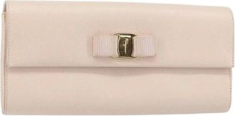 Ferragamo Pre-owned Clutches, female, Pink, Size: ONE SIZE Pre-owned Leather Shoulder Bag