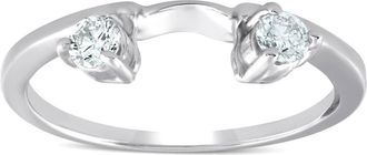 Pompeii3 1/4ct Diamond Engagement Ring Wedding Band Enhancer 14K White Gold Size Selectable