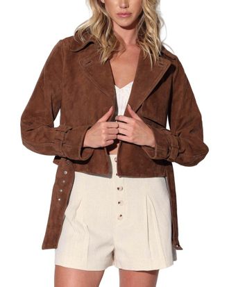 Walter Baker Rexa Suede Short Trench Coat