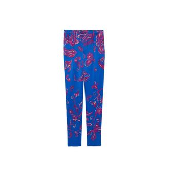 Saint Laurent Pantalon Cachemire D&eacute;grad&eacute; PIG - Heren - Broeken - Blauw - Maat: M Leer