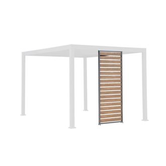 Sweeek Persiana de 1m de aluminio efecto madera para p&eacute;rgola, antracita