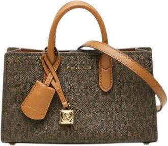Michael Kors Pre-owned Mini Bags, female, Brown, Size: ONE SIZE Pre-owned Scarlet PVC Leather 2way Bag