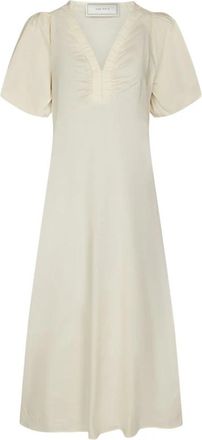 Neo Noir Illana Poplin Jurk - Dames - Casual kleedjes - Geel - XL - Katoen - Kleedjes