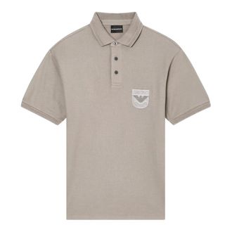 Emporio Armani Polo Shirts, male, Beige, Size: XL Polo Shirts