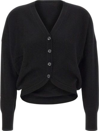 Marella Alacre Cardigan - Dames - Vesten - Zwart - M - Kasjmier - Truien & Vesten