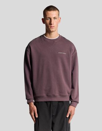 Lyle & Scott Lyle And Scott Mens Script Brushback Fleece Sweatshirt - Red - Size: 38