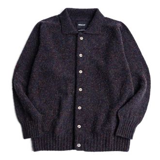 Howlin Cardigan in Shetlandwol met overhemdkraag - Heren - Vesten - Veelkleurig - M - Wol - Truien & Vesten