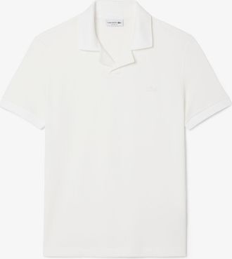 Lacoste Heren Lacoste Classic Fit Open Hals Paris Poloshirt in Wit
