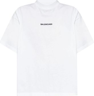 Balenciaga T-shirt met geborduurd logo - Wit