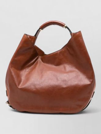 Moschino shoulder bag gold tone hardware top handle