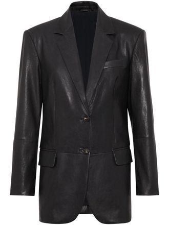 Brunello Cucinelli Giacca in pelle - Nero