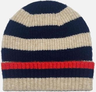 Nooki Design Womens FARAH KNITTED STRIPE BEANIE-NAVY - Size: ONE
