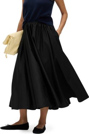M&S Collection Taffeta Skirt in Black at Nordstrom, Size 12