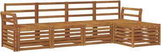 vidaXL Conjunto De Sof&aacute;s De Exterior 5 Uds. Natural Vidaxl