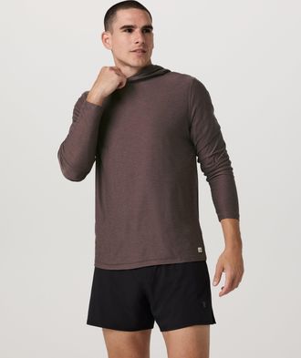 Vuori Clothing Strato Tech Hoodie | Huckleberry Heather | XS, Size Extra Small