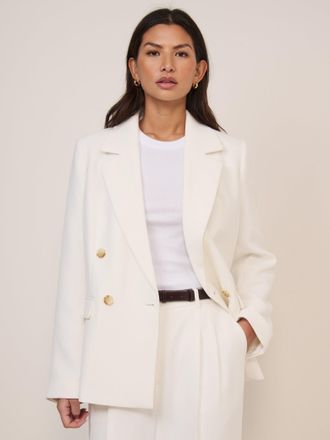 Nobody's Child White Alicia Double Breasted Blazer