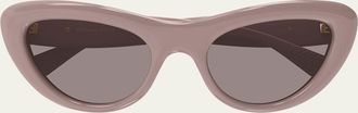 Bottega Veneta Curvy Acetate Cat-Eye Sunglasses
