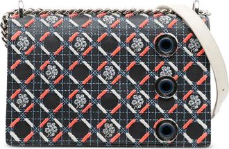 Dior Borsa a tracolla Diorama media in pelle di vitello con battente e motivo Cannage 2015 - Nero