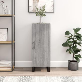 vidaXL Aparador Madera De Ingenier&iacute;a Gris Sonoma 34,5x34x90 Cm Vidaxl