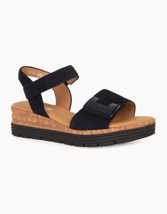 Gabor Womens Shout Womens Wedge Heel Sandals - Dk Blue Sde - Size: 3.5