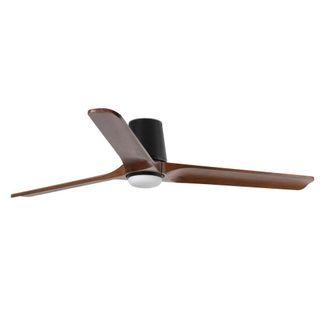 Netlighting Heywood Tub 132cm LED Ceiling Fan Black Walnut Blades