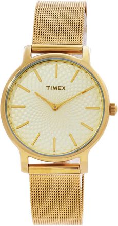 Timex Transcend Quartz Gold Dial Ladies Watch TW2R36100GP