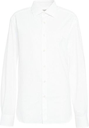 Gender Tailored White Shirt With Collar
