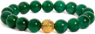 House of Brilliance 18K Yellow Gold Aventurine Beaded Charm Bracelet at Nordstrom
