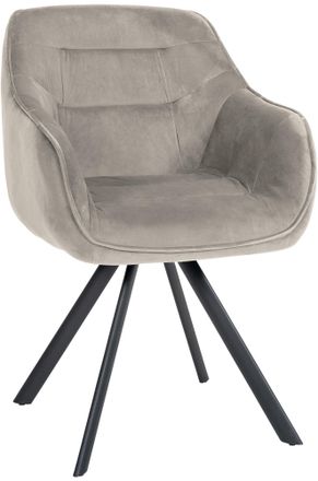 Clp Clp - Silla De Comedor Russel Gris Terciopelo