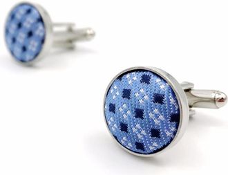 Shlax & Wing Shlax&Wing Mens Cufflinks Blue Dots Business