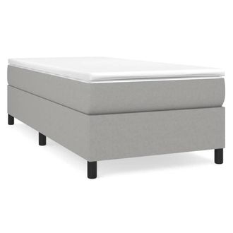Berkfield Home Bed Frame without Mattress Light Grey Single Fabric (UK/IE/FI/NO only)